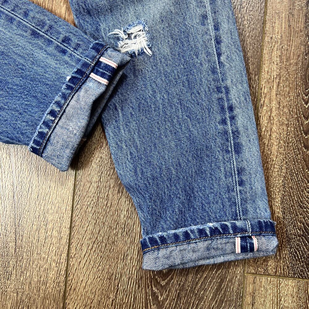 Levi's 501s Skinny white oak cone denim Jeans Selvedge - Picture 5 of 11